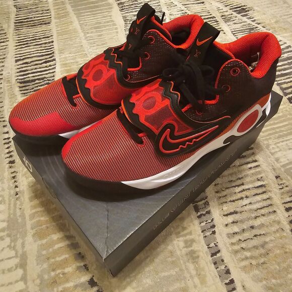 NIB Size 14 Nike KD Trey 5 X University Red Black Basketball Shoes - Picture 2 of 7